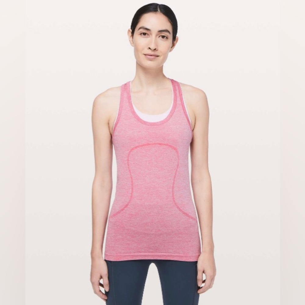 Lululemon Swiftly Tech Tank Top Pink Sparkle Size 4
